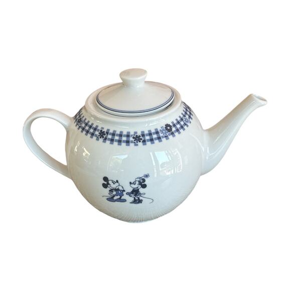 Disneyland Paris Exclusive Mickey Minnie Teapot (small crack) - Picture 3 of 9